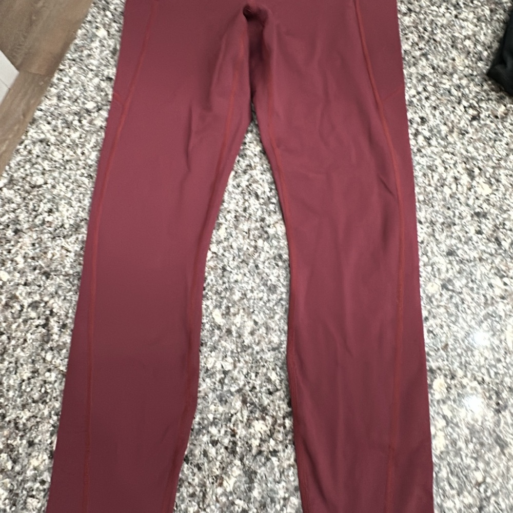 Maroon Athletic Leggings